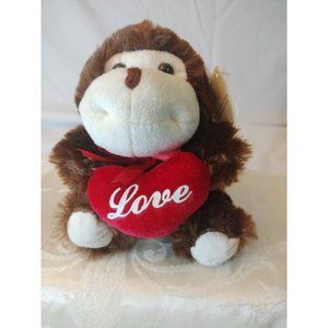 Monkey With Hart Inscribed love